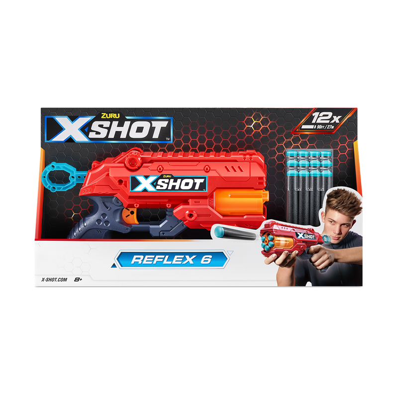 X-SHOT Blaster Excel Reflex, arma de jucarie, 12 proiectile infant-ro